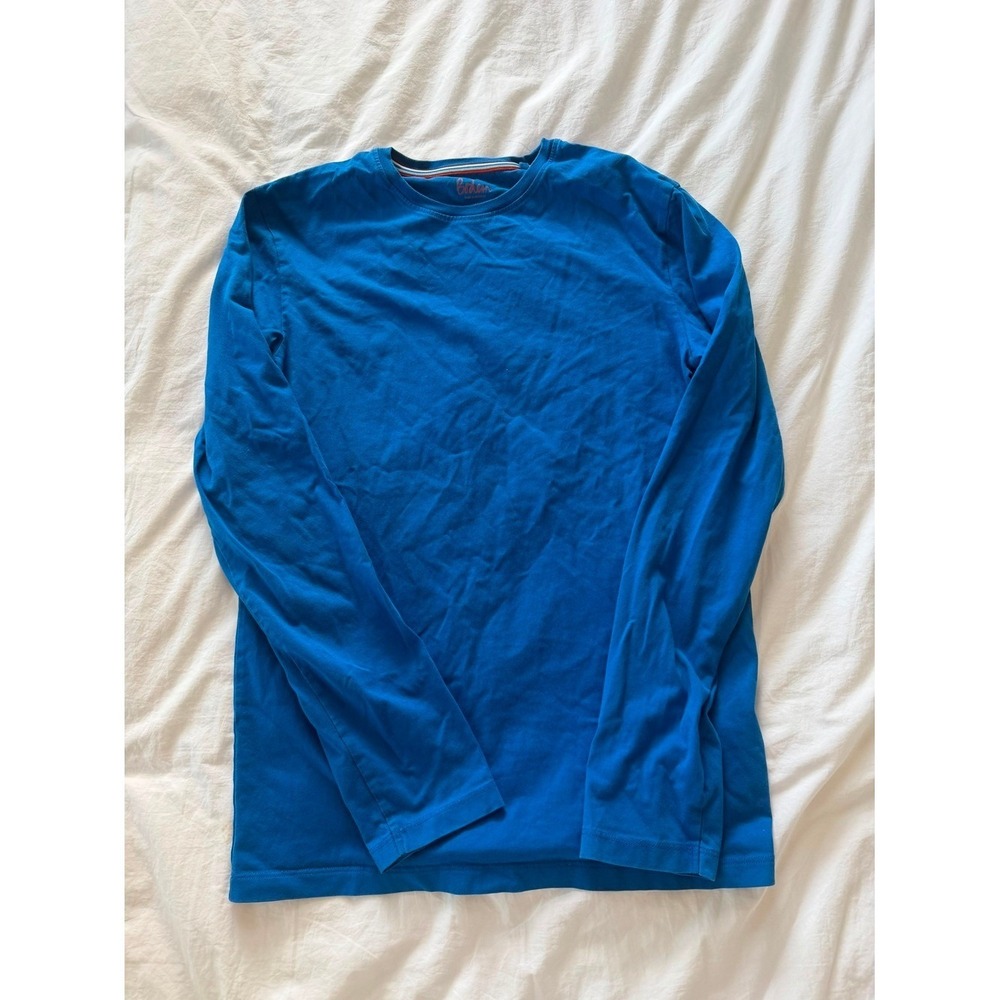 Boden Long Sleeve Tee Men XS Blue Casual Essential Layering Minimalist Essential